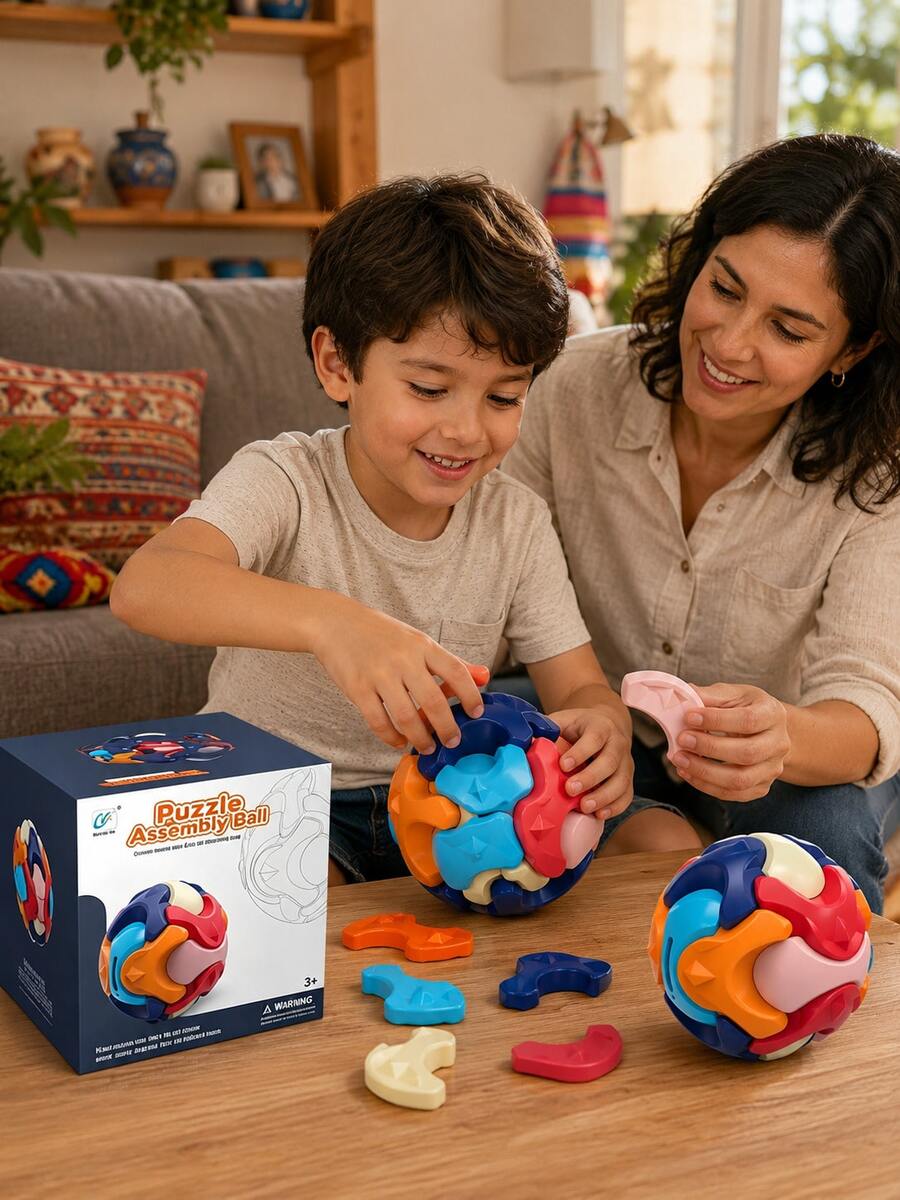 juegos didacticos para niño,huevos de juguete,juguetes montessori,Alcancía DIY para Niños, Bola Rompecabezas de Construcción, Juguete Educativo Creativo de Ensamble, Juego de Piezas Coloridas para Desarrollar Habilidades Manuales, Actividad Familiar y Regalo Infantil para Niños Mayores de 3 Años - Multicolor - Ver 1