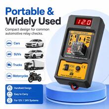 CNB-808 Automotive Relay Tester 12V-24V Digital Display Relay Analyzer 4 Pin 5 Pin Car Battery Voltage Test Tool - one-size - View 7