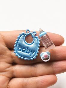 1 Set Dollhouse Decor, Includes Mini Bib, Pacifier, Baby Bottle Decor, Mini Scene Props And Photography Props, All Very Realistic. Great For Small Scene Matching. - Multicolor - View 4