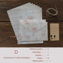 Vintage Floral Pattern Paper Envelopes Romantic Letter Storage Envelopes For Handwritten Letter & Crafts - Sets - View 12