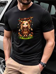 Men T-Shirts - 黑色 - 查看 1