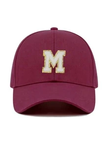 1pc Y2K Street Style Customized Initial Baseball Cap, UV Protection Breathable Summer Sun Hat, Adjustable Face-Slimming Cap, Unisex - Multicolor - View 14
