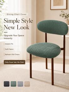 2pcs/Set Solid Color Jacquard Elastic Chair Covers, All-Season Wooden Chair Seat And Backrest Covers, Suitable For Dining Room, Party, Hotel - Multicolor - View 12