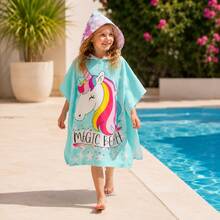 nerd hunters Kids Hooded Poncho Towel - Unicorn - 120cm - Multicolor - View 8