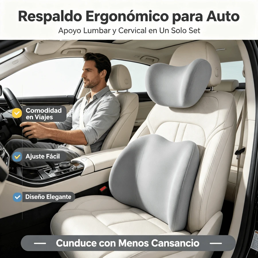 Car Neck & Lumbar Pillow - Multicolor - View 1