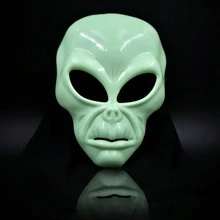 1pc Realistic Latex Green Alien Mask, Halloween, Christmas Decoration, Bar Performance, Carnival Party Costume - Multicolor - View 10
