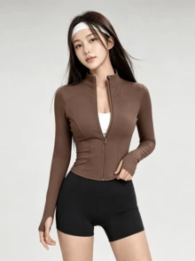 Women Jackets - Coffee Brown - View 6