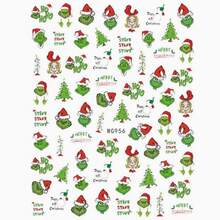 The Grinch The Christmas Decoration Stickers Prop Display Decals Most Popular Stickers For Boys & Girls New Year Gift - Multicolor - View 4