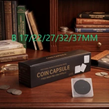 100 piezas/30mm Portamonedas transparentes, Cajas de almacenamiento para colección de monedas - Multicolor - Ver 29