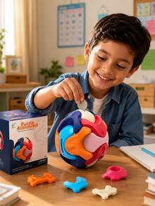 juegos didacticos para niño,huevos de juguete,juguetes montessori,Alcancía DIY para Niños, Bola Rompecabezas de Construcción, Juguete Educativo Creativo de Ensamble, Juego de Piezas Coloridas para Desarrollar Habilidades Manuales, Actividad Familiar y Regalo Infantil para Niños Mayores de 3 Años - Multicolor - Ver 7