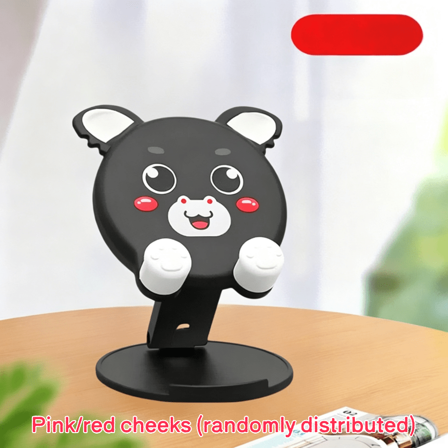1 pieza Soporte ajustable y plegable para teléfono de escritorio con diseño de dibujos animados, soporte portátil para tableta, adecuado para estudio, transmisión en vivo, almacenamiento de teléfonos, apto para dormitorio, sala de estar, oficina - Multicolor - Añade 12