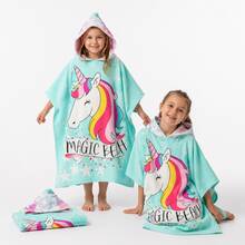 nerd hunters Kids Hooded Poncho Towel - Unicorn - 120cm - Multicolor - View 11