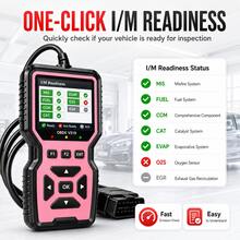 V519 Advanced OBD2 Scanner - Real-Time Diagnostic Reader, Professional Mechanics' Choice For Engine Health - Portable & Broad Compatibility - Pink - View 5