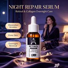 GZE Retinol Collagen Night Serum, Anti-Aging Facial Night Serum, Moisturizing Skin Care Serum, Reduces Wrinkles, 30ml/1.01fl.Oz - 30ml - View 6