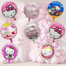 10pcs 18 Inch Hello Kitty Themed Party Decoration Aluminum Film Balloons Randomly Suitable For Party Decoration (Authorized) - View 2