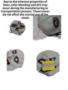 1pc Halloween Mask, Scary White Face Demon, Escape Room Haunted House Prank Cosplay Party Prop - 1pc Monkey Mask - View 9