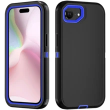 Durable Shockproof Protective Case For Phones - Black/Blue, Heavy-Duty Dual-LayercShock-Absorbing Protective Shell, With Port Dust-Proof And Scratch-Resistant, Compatible With IPhone Series, Unisex, Everyday Use - Black Blue - View 71