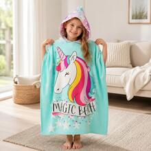 nerd hunters Kids Hooded Poncho Towel - Unicorn - 120cm - Multicolor - View 2