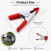 2 Inch Metal A-Shape Clamp Mini Multi-Function Tent Clip Rubber Coated Woodworking Fixing Clamp Spring Clip - Metal Clip - View 2