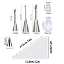 77pcs Piping Tools Set Includes 50pcs 12-Inch Thickened Piping Bags, 3 Types Of Puff Tips, 7 Piping Tips, 12 Common Cream Piping Tips, 5 Adapter Connectors, Suitable For Cake Decoration, Creative DIY Baking Tools, Christmas And New Year Gift - View 3