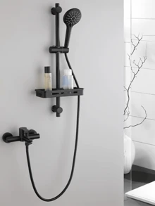 Modern Concealed Installation Shower Tap, Brushed Stainless Steel Wall-Mounted Hot & Cold Faucet Triple Control Valve For Toilet Bath Tub Use - Multi-color - View 10