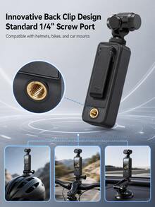 Kamera Aksi 2K Ultra HD dengan Klip Belakang Inovatif & Dudukan Sekrup 1/4" untuk Perekaman Olahraga Luar Ruangan - View 4