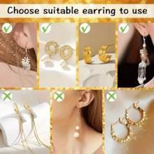 4/8/10/12/14pcs Silicone Earring Backs, Anti-Slip Anti-Drop Ear Plugs, Earring Back Covers, Suitable For Pendant Earrings, Large Earrings, Earrings And Ear Lobe Replacements - Multicolor - View 8