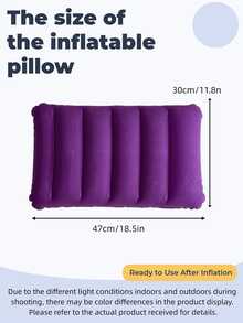 Square Inflatable Travel Pillow Neck Support Unisex Waist Cushion Camping Beach Tent Rest Long Flight Road Trip Comfortable Aviation Accessory Elegant Travel Gear Inflatable Material Camping Essential Travel Essential - Multicolor - View 15