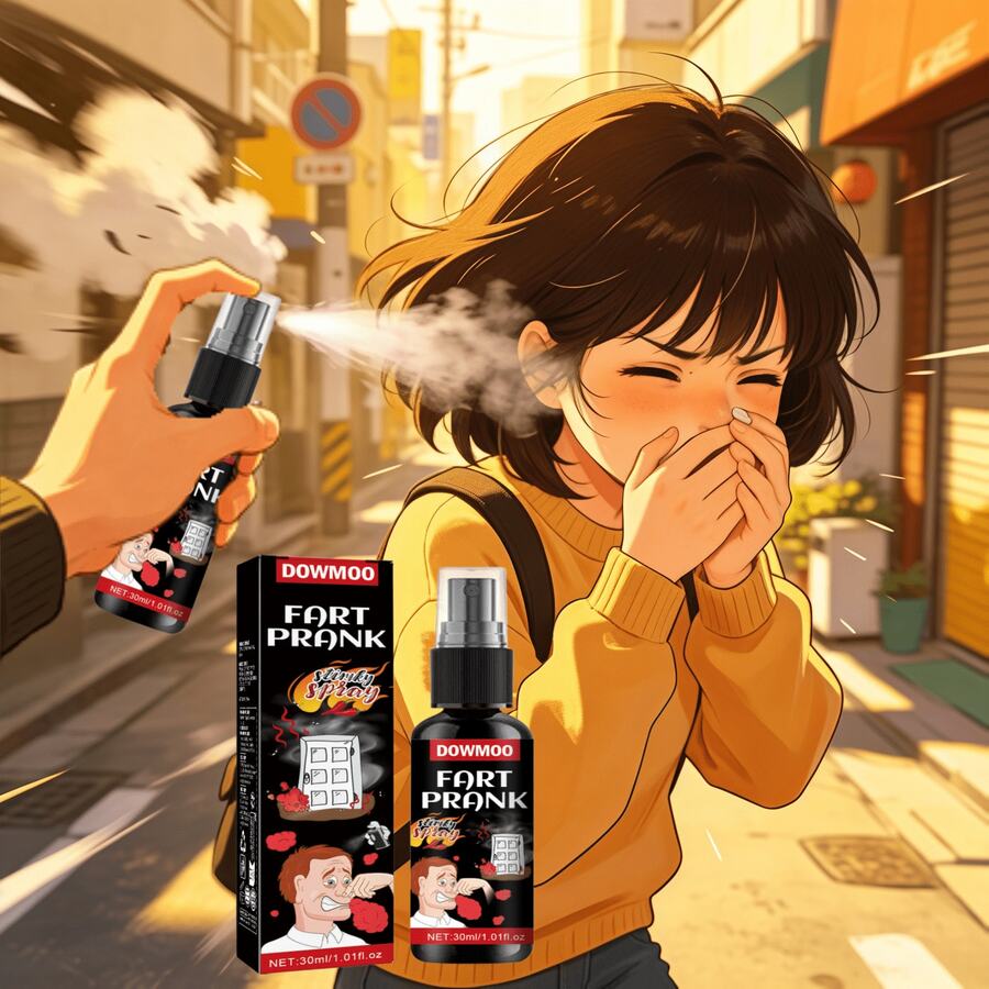 DOWMOO 1pc Stink Bomb Pepper Spray, Holiday Prank Liquid Odor Spray, Portable Funny Gag Spray, Long-Lasting Smell Entertainment Toy Liquid Spray, Party Prank Spray, Gift Choice