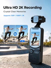 Kamera Aksi 2K Ultra HD dengan Klip Belakang Inovatif & Dudukan Sekrup 1/4" untuk Perekaman Olahraga Luar Ruangan - View 2