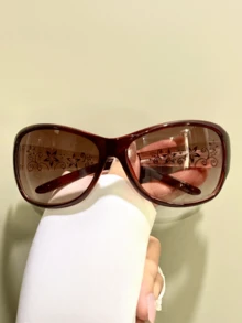 Punk Glasses, Fashion Eyeglasses Frame Legs Floral Pattern Decorative Eyeglasses For Men And Women - Multicolor - View 5