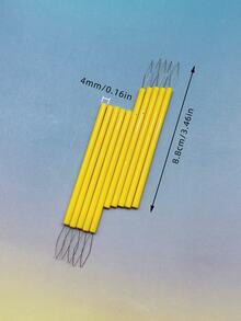 [10pcs/Pack]Extended Handle Yellow Threading Tool, Portable Sewing Accessory. Easy To Use Threading, Suitable For Cross Stitch, Embroidery, Knitting Enthusiasts, Convenient DIY Hand Sewing Needle Threading Tool - Long-handle Threader - View 10