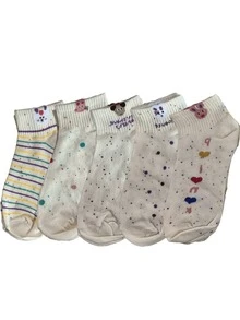 5 Pairs Polka Dot Yarn Women's Short Socks, Fashionable Cute Cartoon Pattern, Spring/Summer Sweat-Absorbent Breathable Casual Sports Socks - Multicolor - View 9