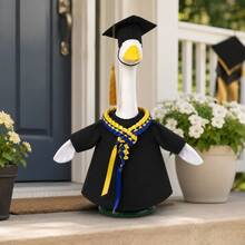 23 Inch Garden Goose Statue Outfit, Graduation Season To Back To School Season, With Tassel Graduation Cap, Shawl, Diploma Scroll, Lawn Goose Graduation Costume, Outdoor Garden Yard Lawn Decoration Goose Outfit (Goose Statue Not Included) - Goose Clothing - View 6