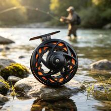 SEACHASER 5WT Pre-Spooled Fly Fishing Reel, Aluminum Fly Reel With WF-5F Floating Line, Backing Line & Leader For Freshwater Fishing - Black - View 11