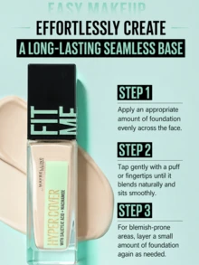 Maybelline 美寶琳客製化粉底液完美版 202，正裝 30ml、中容量 18ml、試用裝 5ml，輕盈貼膚質地，高遮瑕，長效持妝，黃白調 - 客製化粉底液無瑕版 202 - 查看 12