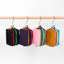 Tas Kosmetik Blok Warna yang Dipersonalisasi, Tas Organizer Kosmetik Kapasitas Besar Multi-Lapisan, Tas Perlengkapan Mandi Portabel untuk Perjalanan dengan Warna Kontras yang Modis - MultiWarna - View 8