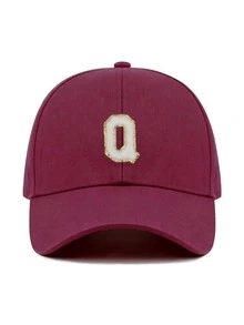 1pc Y2K Street Style Customized Initial Baseball Cap, UV Protection Breathable Summer Sun Hat, Adjustable Face-Slimming Cap, Unisex - Multicolor - View 55