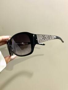 Punk Glasses, Fashion Eyeglasses Frame Legs Floral Pattern Decorative Eyeglasses For Men And Women - Multicolor - View 9