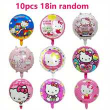 10pcs 18 Inch Hello Kitty Themed Party Decoration Aluminum Film Balloons Randomly Suitable For Party Decoration (Authorized) - View 3