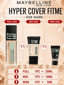 Maybelline 美寶蓮訂製粉底液無瑕版 101，正裝30ml,,中樣18ml,小樣5ml,輕薄服帖質地,高遮瑕,長效持妝,不易暗沉,中性白皙色 - 客製化粉底液無瑕版 101 - 查看 5