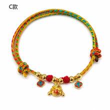 1pc Colorful Braided Pet Collar, Cat And Dog Universal Long Life Lock Bell Adjustable Kitten Neck Ring, Puppy Faux Metal Necklace - Multicolor - View 6