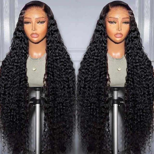 Dollface 13x6 HD Sheer Lace Front Wig With Jerry Curls And 200% Density, 13x4 Pre-Cropped Human Hair Wig, 18-38 Inch Curly Human Hair Wig For Women, Suitable For Various Occasions