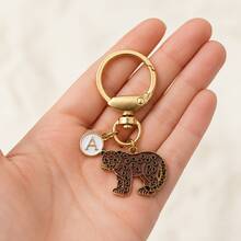 Personalized Custom Minimalist Gold Leopard Keychain, Gold Rotating Ring Keychain, Gift For Men, Bag Decoration, Gift For Animal Lovers, Key Chain, Key Ring, Bag Accessory, Birthday Gift - Leopard Keychain - View 4