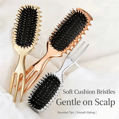 1PC Premium Curly Hair Styling Brush, Curly Hair Comb, Curly Hair Styling Brush, Designed For Detangling And Shaping Curly Hair For Men And Women, Reduces Pulling, Curly Hair Air Cushion Massage Styling Comb, Volumizing Hair, Bouncy Curls, Defined Curls, Hair Styling Brush