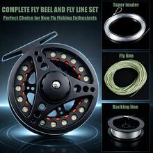 SEACHASER 5WT Fly Fishing Reel, Pre-Spooled Metal Reel With Floating Fly Line And Leader For Freshwater Fishing - Black - View 2