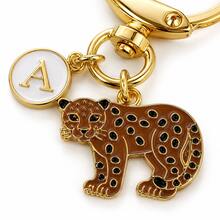 Personalized Custom Minimalist Gold Leopard Keychain, Gold Rotating Ring Keychain, Gift For Men, Bag Decoration, Gift For Animal Lovers, Key Chain, Key Ring, Bag Accessory, Birthday Gift - Leopard Keychain - View 3