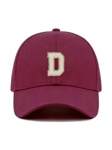 1pc Y2K Street Style Customized Initial Baseball Cap, UV Protection Breathable Summer Sun Hat, Adjustable Face-Slimming Cap, Unisex - Multicolor - View 58
