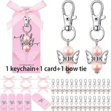 60pcs Baby Shower Favor Angel Keychain Bulk Thank You Tags Baby Girl Shower Favors Guest Return Baptism Gifts - Multicolor - View 16