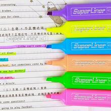4/6pcs Assorted Fluorescent & Pastel Chisel Tip Highlighter Set, Quick-Drying, No Bleed, Odorless, 1-4mm Line Width, With Portable Clip, Suitable For Journaling, Note-Taking, School And Office Supplies, Back To School Essential - Single-tip Highlighter - View 1